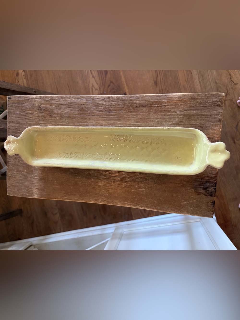 Vietri Olive Boat celadon new 16”